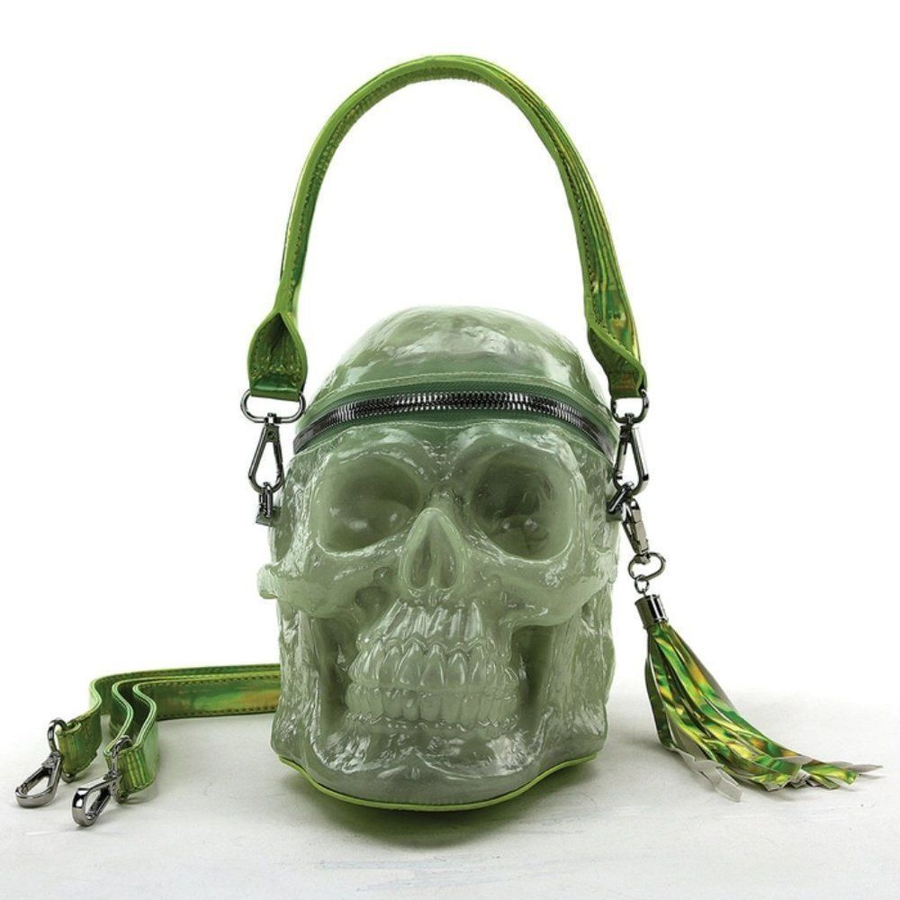 Skull Purse that Glows In The Dark!! Looks like Grave Digger! LAST ONE! - Picture 2 of 7